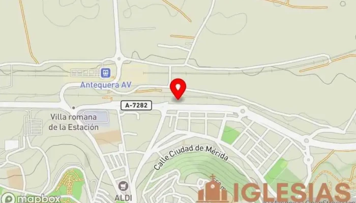 mapa de Iglesia Filadelfia Antequera Iglesia en Antequera