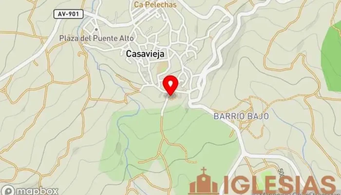 mapa de Iglesia Iglesia en Casavieja