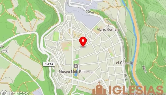 mapa de Iglesia Iglesia en Capellades