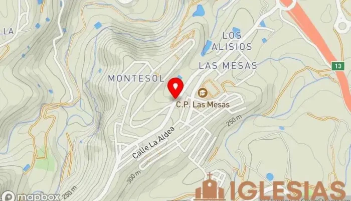 mapa de Iglesia Maria Auxiliadora Iglesia católica en Las Mesas