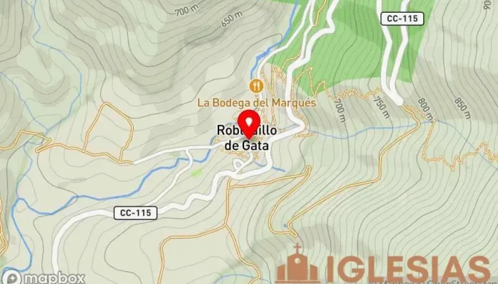 mapa de Iglesia Nuestra Señora de la Asunción Iglesia en Robledillo de Gata