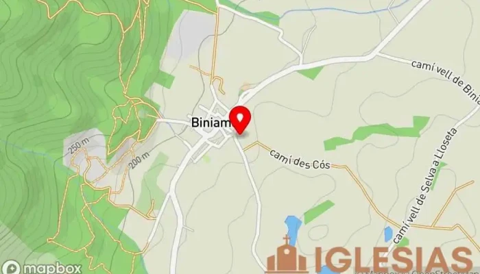 mapa de Iglesia Nueva Iglesia en Biniamar