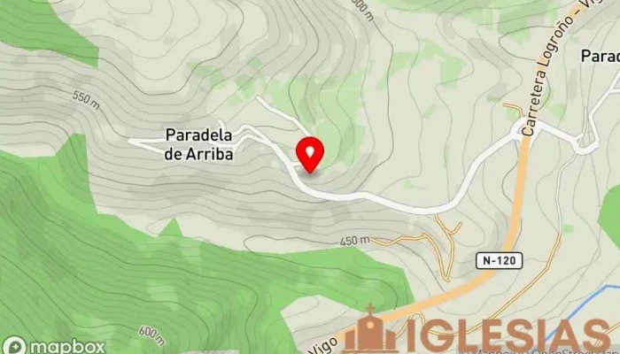 mapa de Iglesia Paradela de Arriba Iglesia en Paradela de Arriba