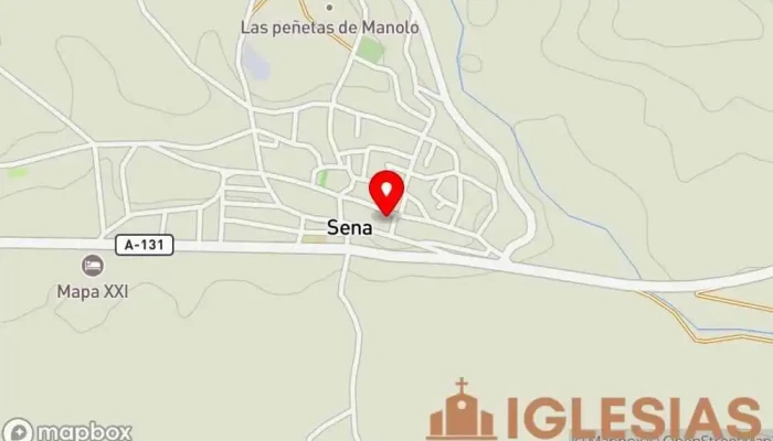 mapa de Iglesia parroquial de la Asunción de María Iglesia en Sena