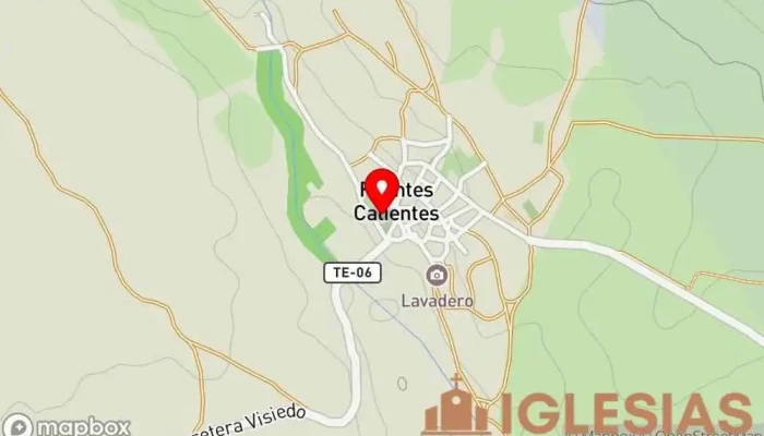 mapa de Iglesia Parroquial de Ntra. Sra. de al Asunción, Fuentes Calientes Iglesia católica en Fuentes Calientes