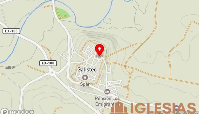 mapa de Iglesia Parroquial de Nuestra Señora de la Asunción Iglesia católica en Galisteo