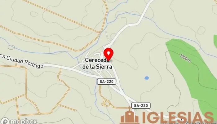 mapa de Iglesia Parroquial de Nuestra Señora del Rosario Iglesia católica en Cereceda de la Sierra