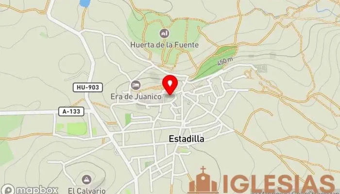 mapa de Iglesia Parroquial de San Esteban Parroquia en Estadilla