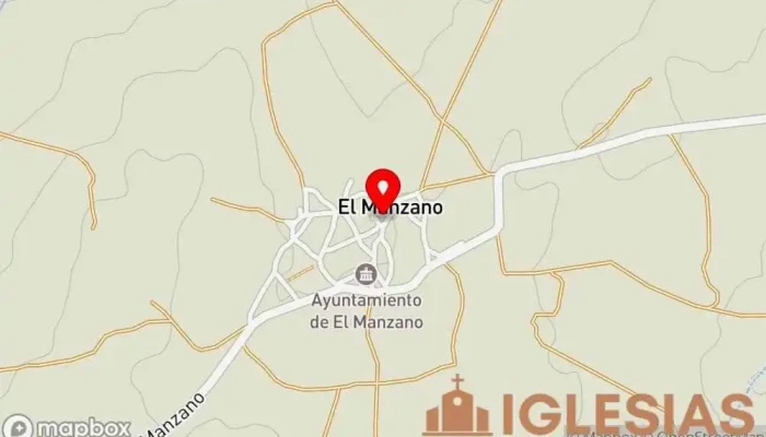 mapa de Iglesia Parroquial de San Julián Mártir Iglesia católica en El Manzano