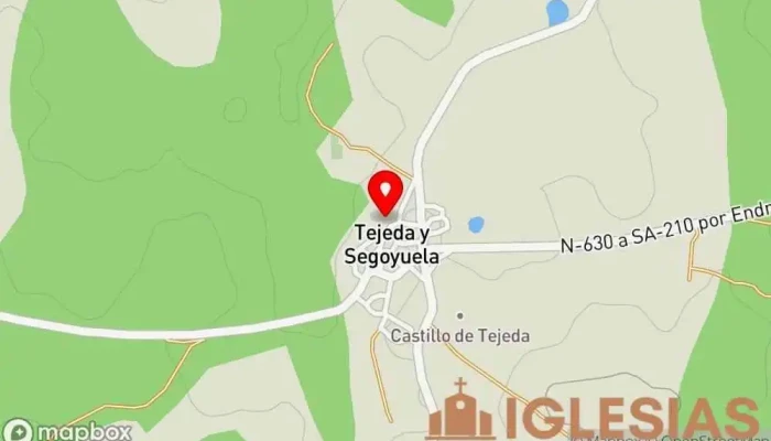 mapa de Iglesia Parroquial de Santa María Magdalena Iglesia católica en Tejeda y Segoyuela