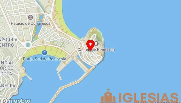 mapa de Iglesia parroquial Iglesia católica en Peniscola