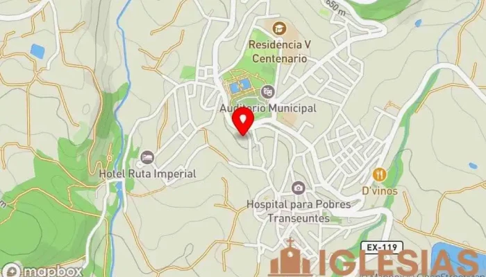 mapa de Iglesia San Agustín Iglesia en Jarandilla de la Vera