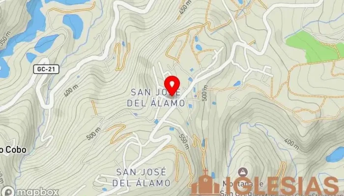 mapa de Iglesia San Jose Iglesia católica en San José del Álamo