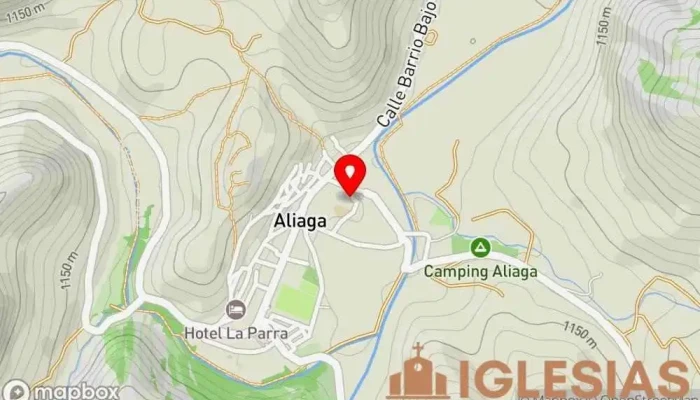 mapa de Iglesia San Juan Bautista, Aliaga Iglesia católica en Aliaga