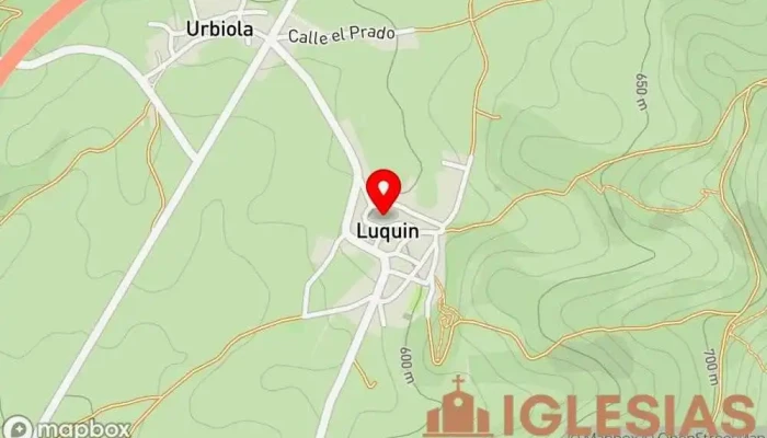 mapa de Iglesia San Martín Iglesia católica en Luquin