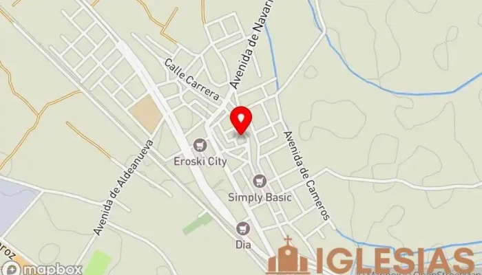 mapa de Iglesia San Miguel Iglesia católica en Rincón de Soto