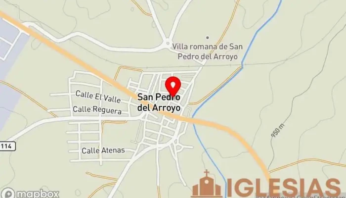 mapa de Iglesia San Pedro del Arroyo Capilla en San Pedro del Arroyo