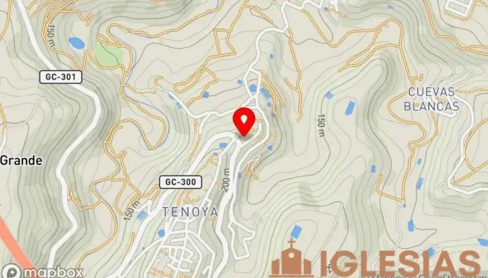 mapa de Iglesia Virgen de la Encarnación Iglesia católica en Tenoya