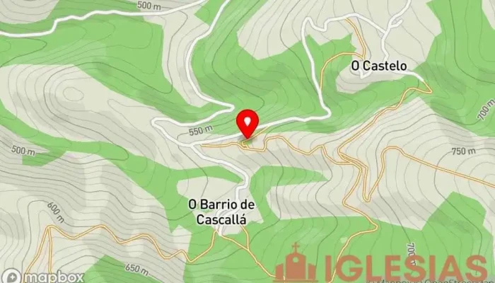 mapa de Igrexa de Nosa Sra de Cascallá Iglesia en Rubiá