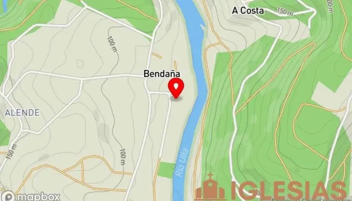 mapa de Igrexa de Santa María de Bendaña Iglesia en A Coruña
