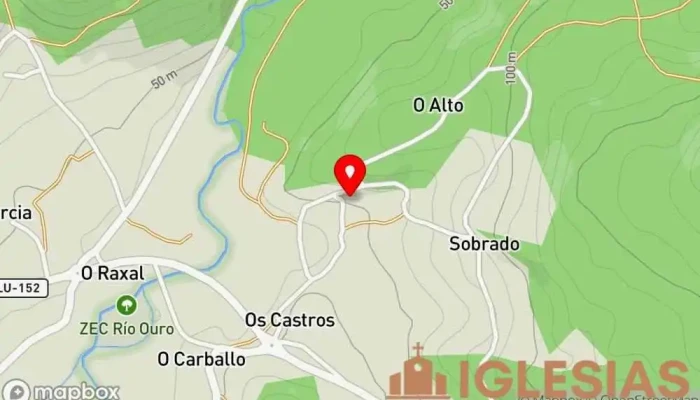 mapa de Igrexa de Santo Acisclo do Valadouro Iglesia católica en Foz
