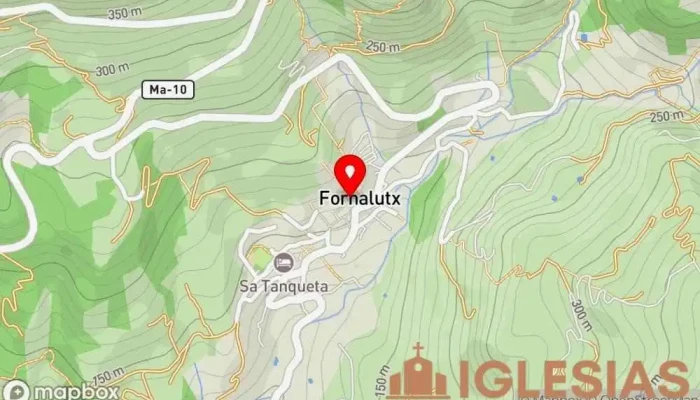 mapa de Kirche Navidad de Nostra Senyora Iglesia en Fornalutx