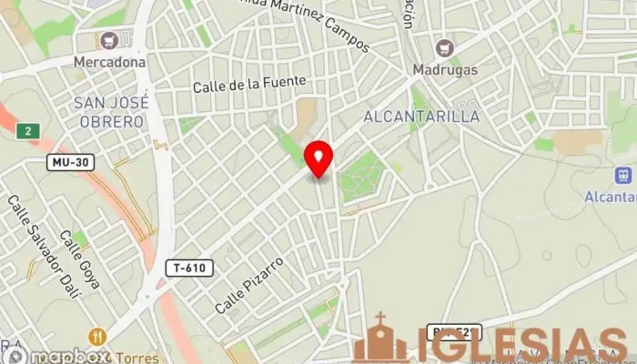 mapa de La Luz Del Mundo Lugar de culto en Alcantarilla