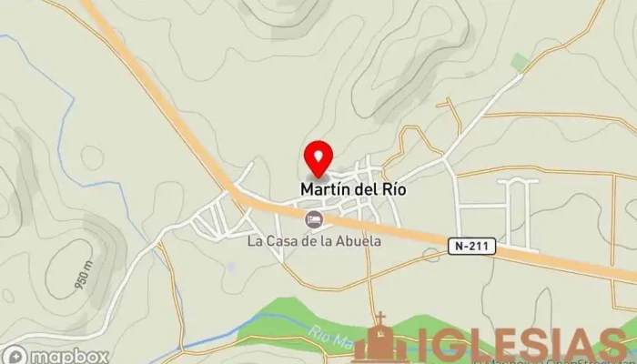mapa de Martín del Río  en Martín del Río
