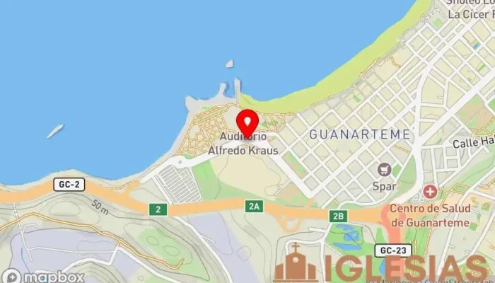 mapa de Ministerios Apostólicos Buenas Nuevas Iglesia evangélica en Las Palmas de Gran Canaria