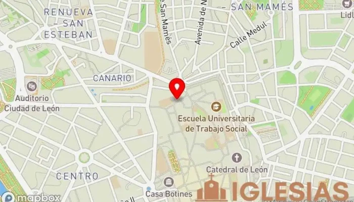 mapa de Mosca (Pared lateral de la Iglesia) Escultura en León