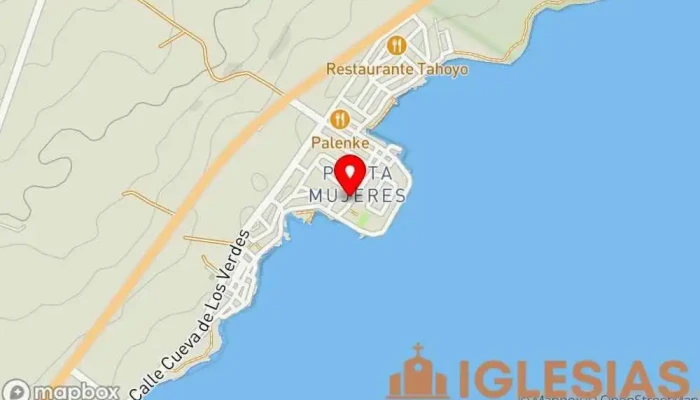 mapa de Ntra. Sra. del Pino Iglesia en Punta Mujeres