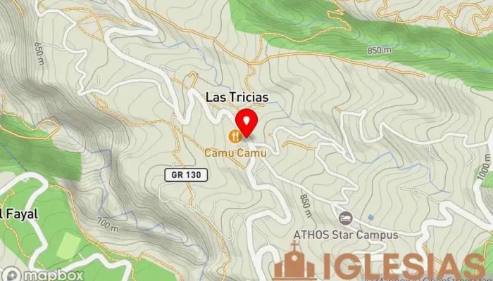 mapa de Nuestra Señora de Carmen Iglesia católica en Las Tricias