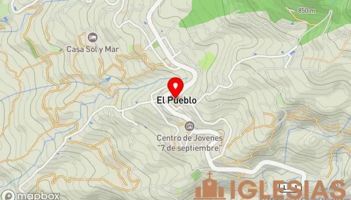 mapa de Nuestra Señora de La Candelaria Iglesia católica en Tijarafe