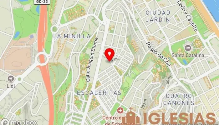 mapa de Obispado Diocesis De Canarias Iglesia en Las Palmas de Gran Canaria