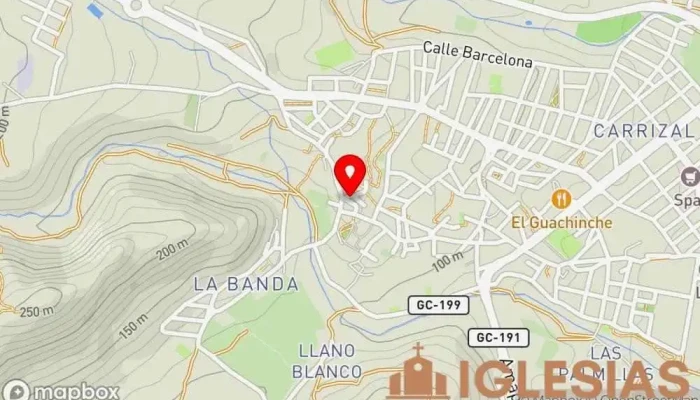 mapa de Obispado Diócesis De Canarias Iglesia en Carrizal