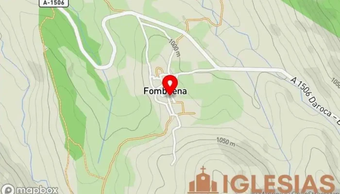mapa de Parroquia católica de La Asunción de nuestra señora Lugar de culto en Fombuena