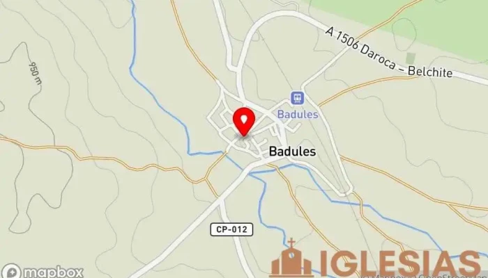mapa de Parroquia católica de La Asunción de nuestra señora Lugar de culto en Badules