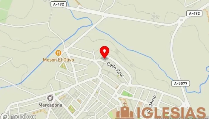 mapa de Parroquia de Nuestra Señora de los Remedios Iglesia católica en Aljaraque