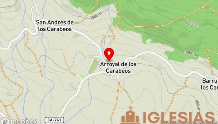 mapa de Parroquia de Nuestra Señora del Rosario Iglesia católica en Arroyal