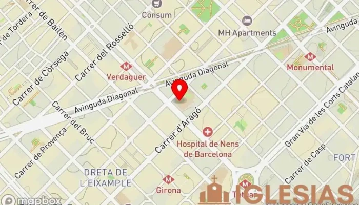 mapa de Parroquia de San Francisco de Sales Iglesia católica, Iglesia, Atracción turística en Barcelona