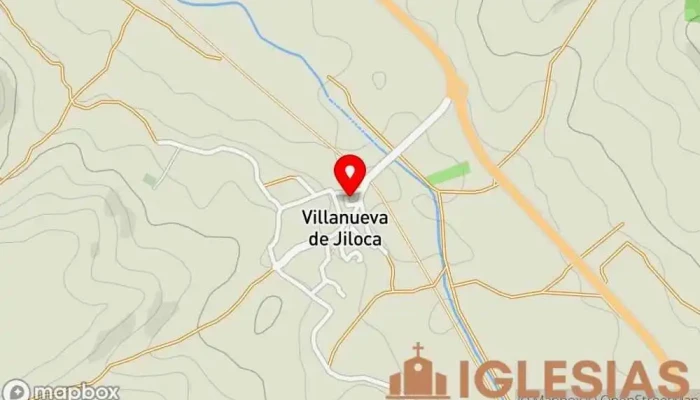 mapa de Parroquia de San Gil Abad Iglesia católica en Villanueva de Jiloca