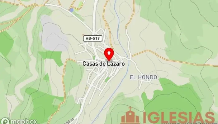 mapa de Parroquia de San José Parroquia en Casas de Lázaro