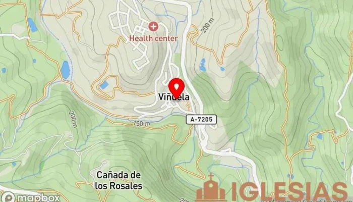 mapa de Parroquia de San José Iglesia católica en Viñuela