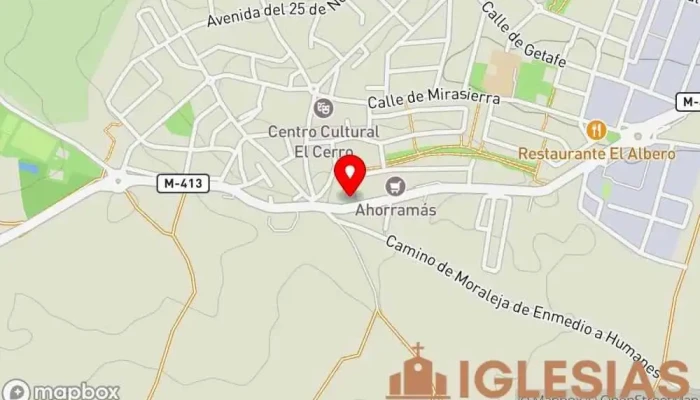mapa de Parroquia de San Millán Parroquia en Moraleja de Enmedio