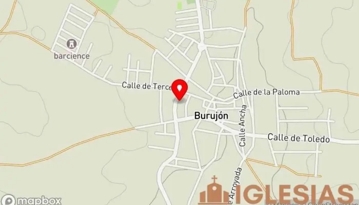 mapa de Parroquia de San Pedro Apóstol Iglesia en Burujón