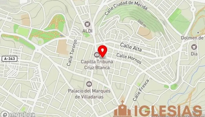 mapa de Parroquia de San Pedro Iglesia, Parroquia en Antequera