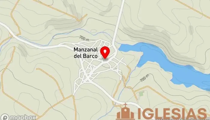 mapa de Parroquia de San Torcuato Iglesia en Manzanal del Barco