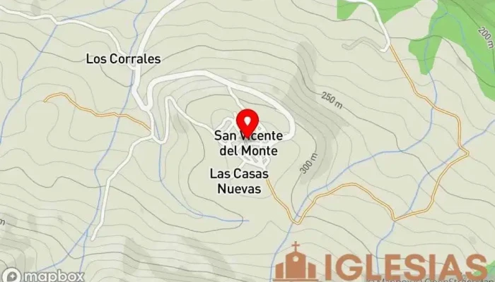 mapa de Parroquia de San Vicente Mártir Iglesia en San Vicente del Monte