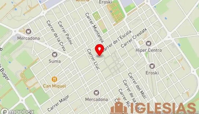 mapa de Parròquia de Sant Antoni Abat Iglesia en Sa Pobla