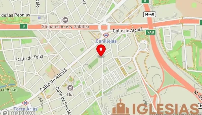 mapa de Parroquia de Santa Adela Parroquia en Madrid
